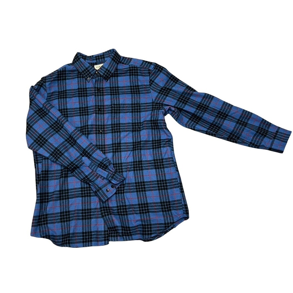 L L Bean Men's L Plaid Flannel Long Sleeve Traditionalā Fit, Camping, hiking